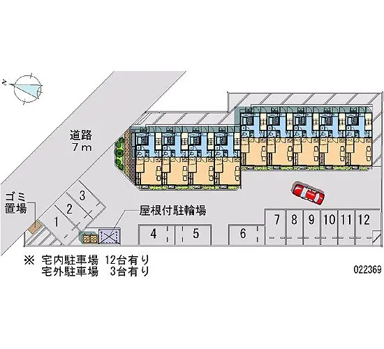 ★手数料０円★宇都宮市一の沢２丁目　月極駐車場（LP）